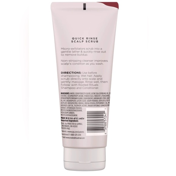 Rooted Rituals Ginger Root and Mint Quick-Rinse Scalp Scrub, 6.7 fl‎ oz NEW - Picture 5 of 7